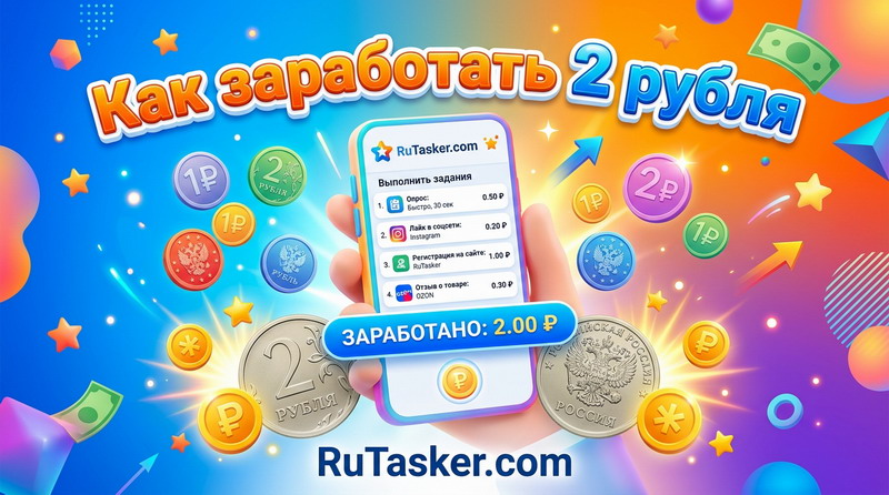 Как заработать 2 рубля прямо сейчас