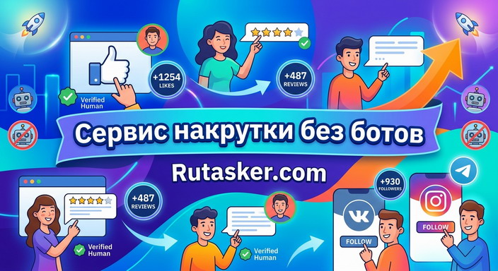 Наш сервис накрутки без ботов rutasker.com