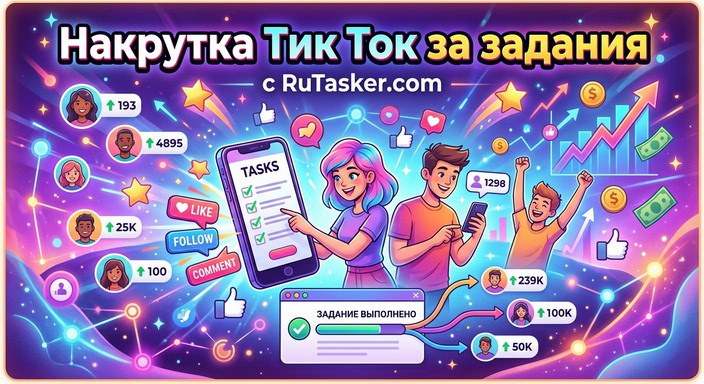 Накрутка Тик Ток за задания