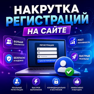 Накрутка регистраций на сайте